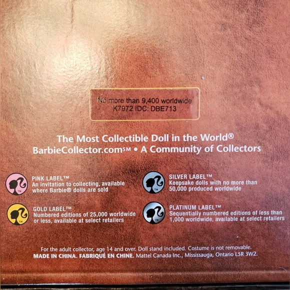 Collector's Gold Label 2007 "Pirate Barbie" - New w/ Certificate of Authenticity - Picture 15 of 15